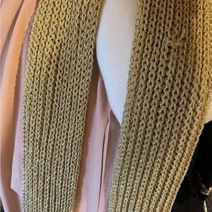 Gold Metallic Knit Fabric